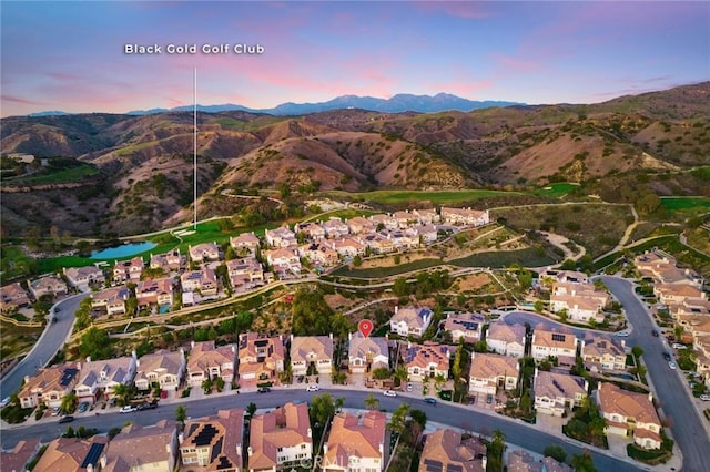 18345 Watson Way, Yorba Linda, CA 92886 - drone / aerial view featuring a mountain view and a residential view