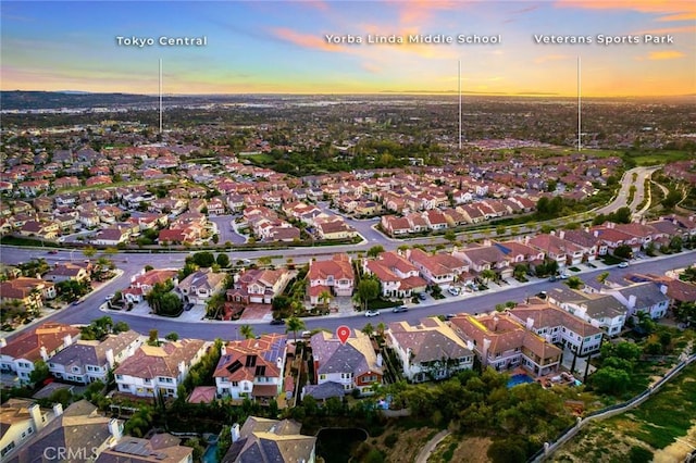 18345 Watson Way, Yorba Linda, CA 92886 - drone / aerial view with a residential view