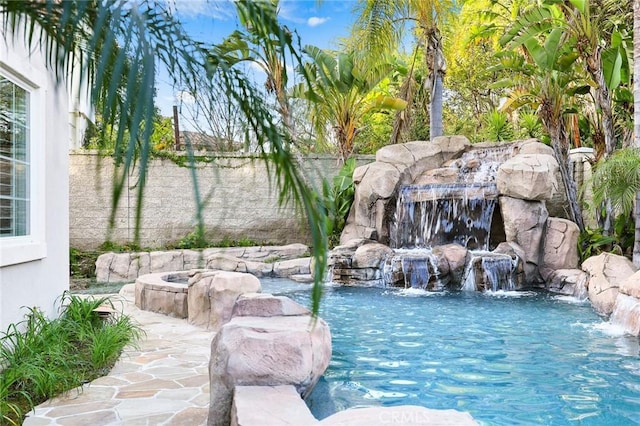 18345 Watson Way, Yorba Linda, CA 92886 - view of pool featuring an outdoor fire pit and fence