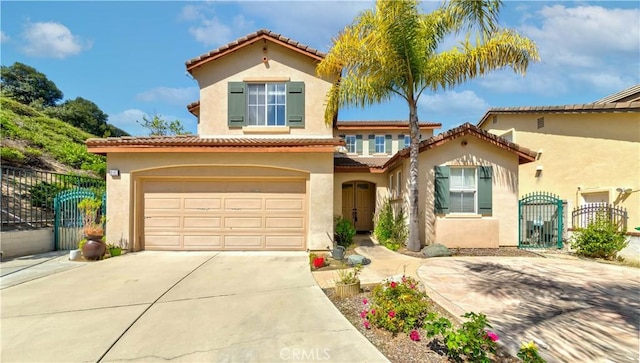 2161 S Ferrier Ct, La Habra, CA 90631 - mediterranean / spanish home with fence, stucco siding, and concrete driveway