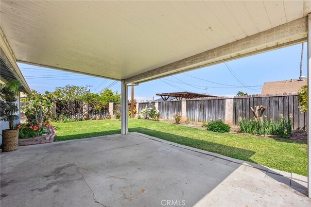 view of patio featuring a fenced backyard