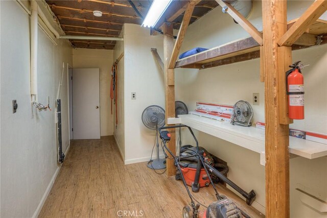 view of storage area