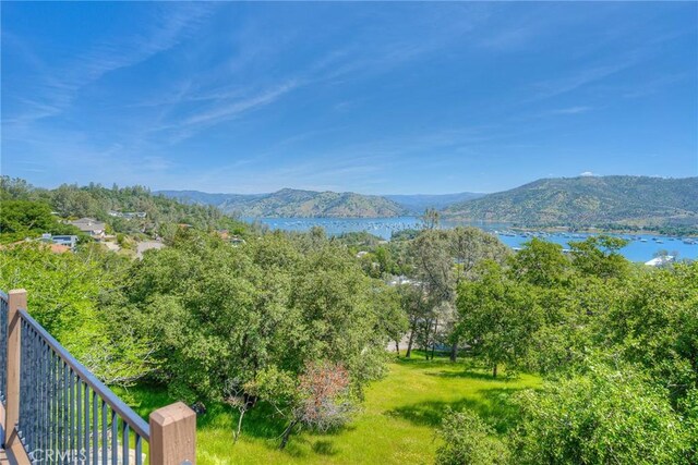 property view of mountains featuring a water view
