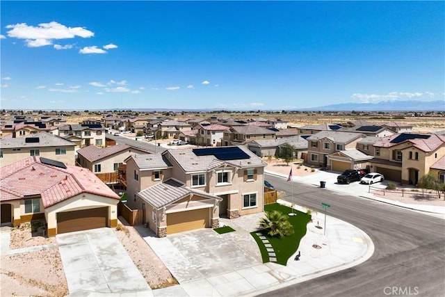 bird's eye view with a residential view