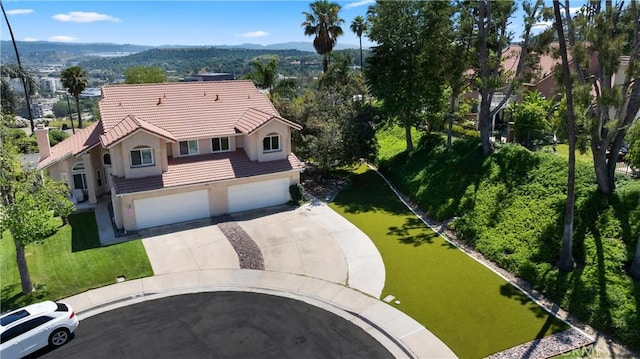 104 Calle Renata, San Dimas, CA 91773 - aerial view of property and surrounding area with a mountain backdrop