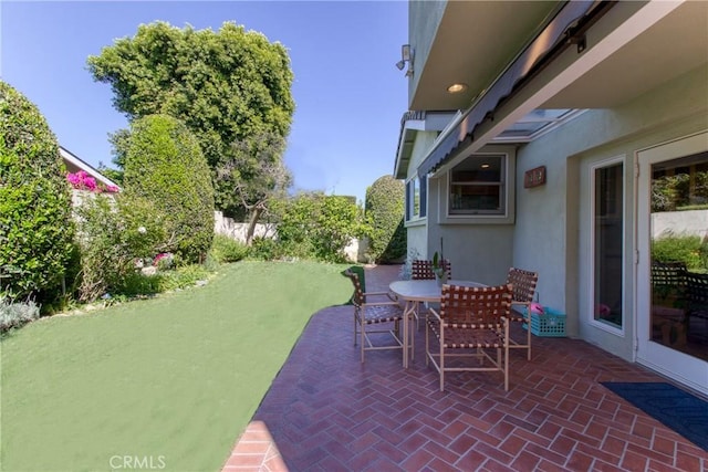 view of patio / terrace featuring outdoor dining space