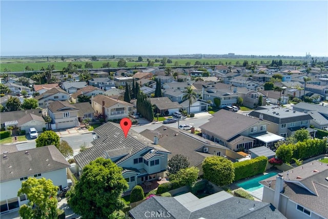 drone / aerial view featuring a residential view