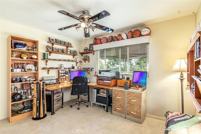 22435 Silver Spur, Lake Forest, CA 92630 - office with ceiling fan and light carpet