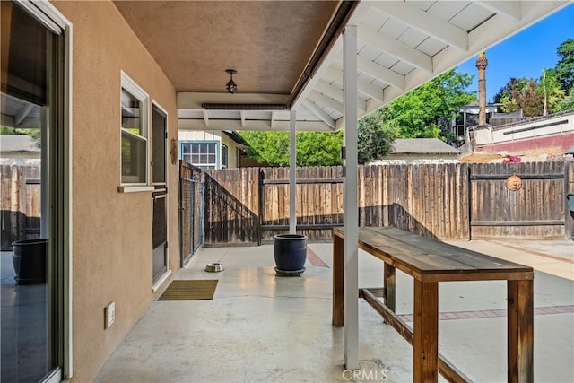 view of patio / terrace with fence