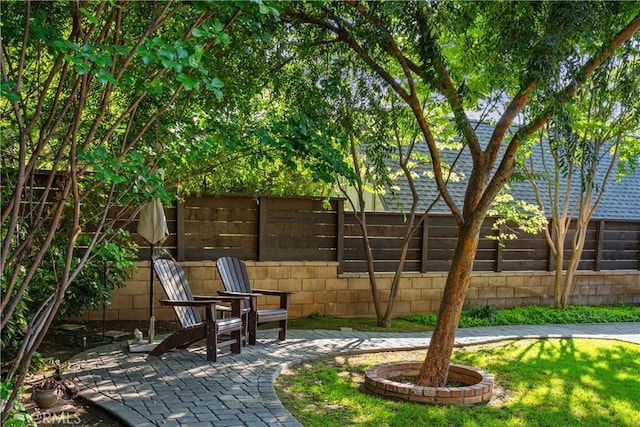 view of patio / terrace with a fenced backyard