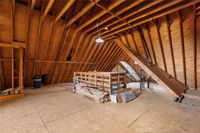 view of attic