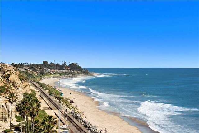 water view featuring a beach view
