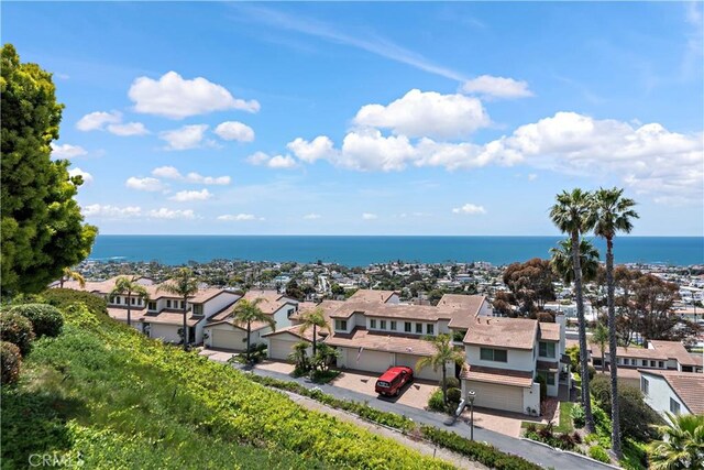 property view of water featuring a residential view