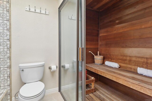 view of sauna / steam room featuring baseboards