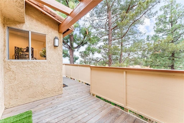 view of wooden terrace