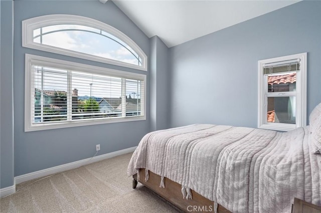 24661 Las Patranas, Yorba Linda, CA 92887 - bedroom with carpet floors, baseboards, and vaulted ceiling
