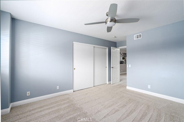 24661 Las Patranas, Yorba Linda, CA 92887 - unfurnished bedroom featuring visible vents, carpet flooring, baseboards, and a closet