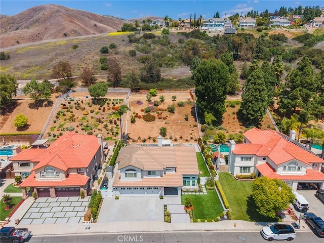 24661 Las Patranas, Yorba Linda, CA 92887 - drone / aerial view with a mountain view