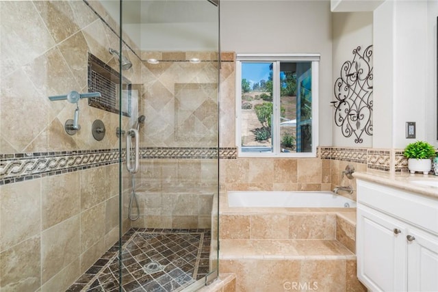24661 Las Patranas, Yorba Linda, CA 92887 - bathroom with a shower stall, a garden tub, and vanity