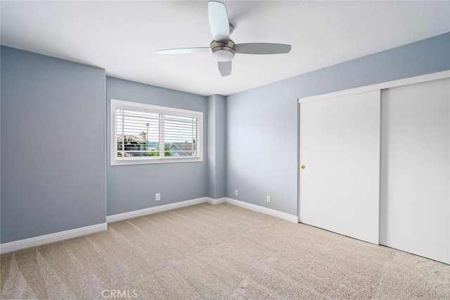 24661 Las Patranas, Yorba Linda, CA 92887 - unfurnished bedroom featuring a ceiling fan, baseboards, carpet, and a closet
