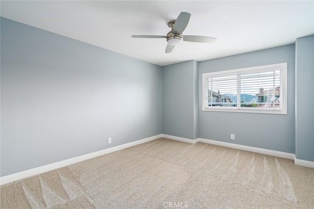 24661 Las Patranas, Yorba Linda, CA 92887 - empty room featuring light colored carpet, a ceiling fan, and baseboards