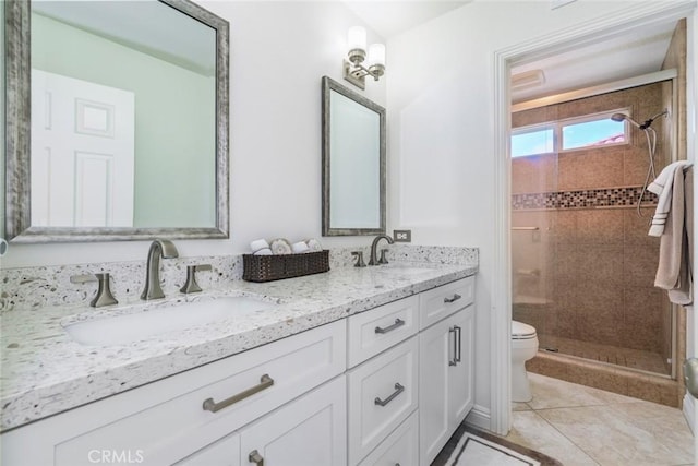 24661 Las Patranas, Yorba Linda, CA 92887 - bathroom featuring double vanity, a sink, toilet, and a shower stall