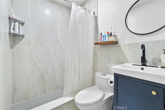 4161 Lynd Ave, Arcadia, CA 91006 - bathroom featuring toilet, tiled shower, and vanity