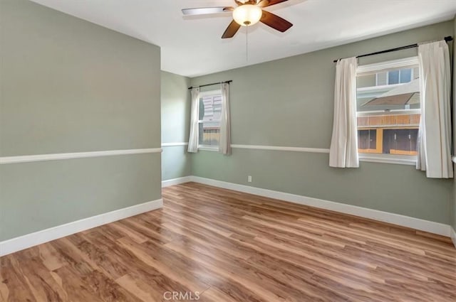 34605 Calle Portola, Dana Point, CA 92624 - empty room featuring baseboards, ceiling fan, and wood finished floors