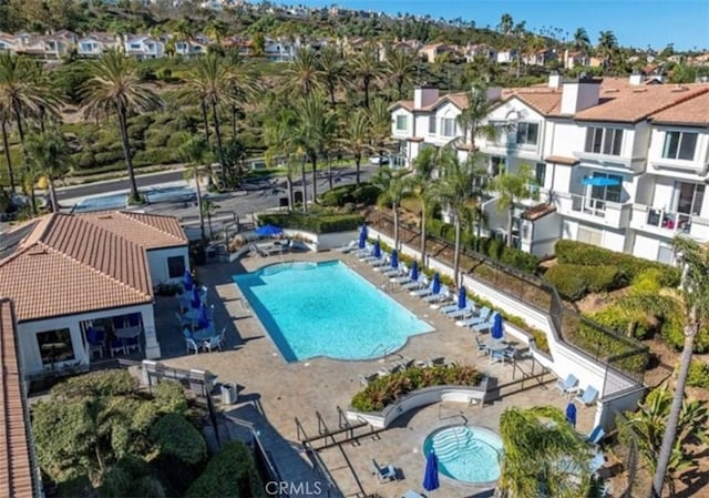 pool featuring a residential view