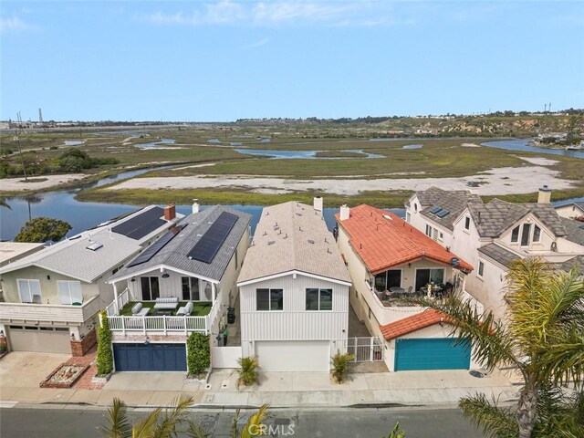 207 Canal St, Newport Beach, CA 92663 - aerial view of residential area featuring a nearby body of water