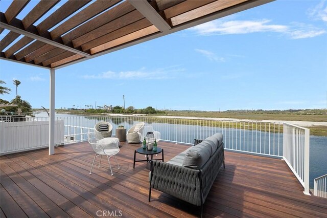 207 Canal St, Newport Beach, CA 92663 - wooden deck with a water view