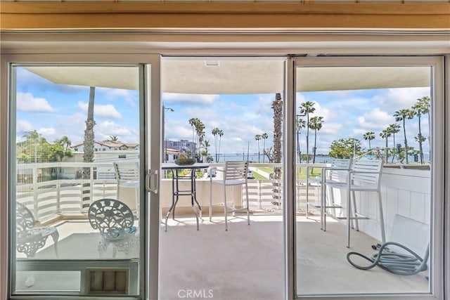 view of doorway to outside