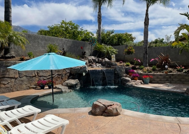 305 W 23rd St, Upland, CA 91784 - view of pool with a fenced in pool and a fenced backyard