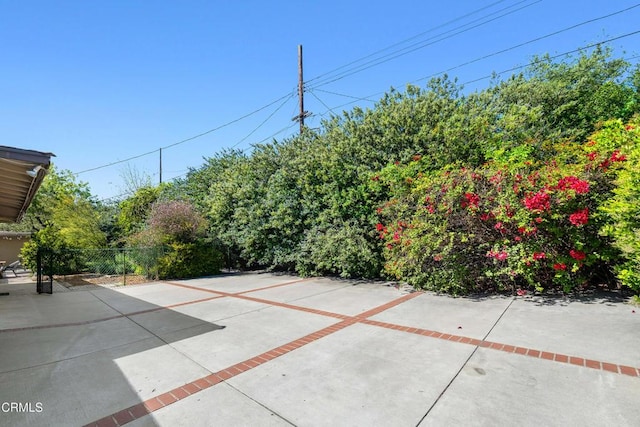 view of patio / terrace with fence