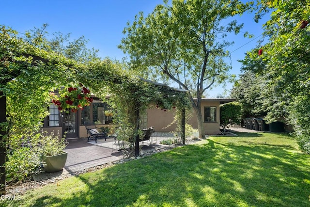 view of yard featuring a patio