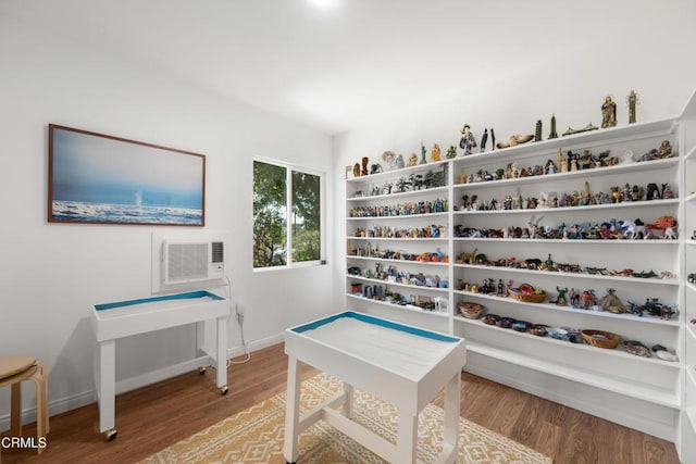 interior space with wood finished floors