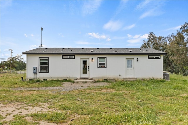 5736 La Porte Rd, Bangor, CA 95914 - rear view of property featuring crawl space and entry steps