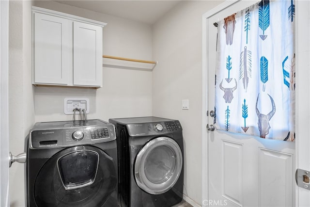 5736 La Porte Rd, Bangor, CA 95914 - washroom with cabinet space and washing machine and dryer