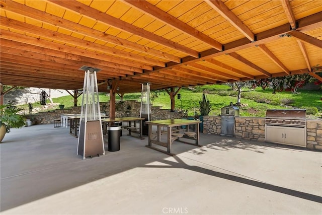 2450 Cameron Ave, Covina, CA 91724 - view of patio with grilling area, outdoor dining space, and exterior kitchen
