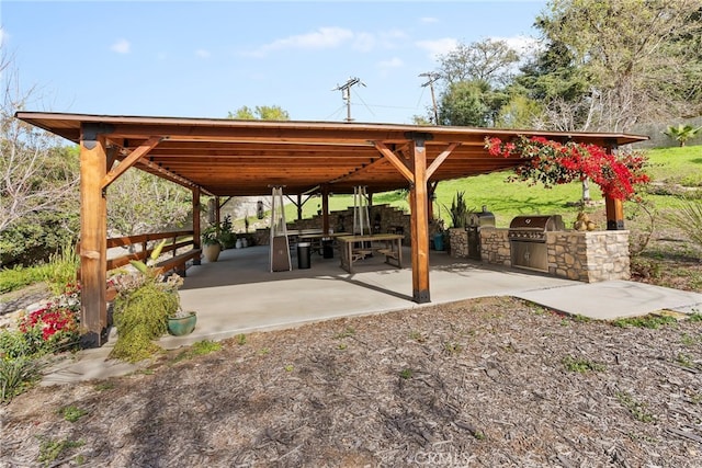 2450 Cameron Ave, Covina, CA 91724 - exterior space with a grill and an outdoor kitchen