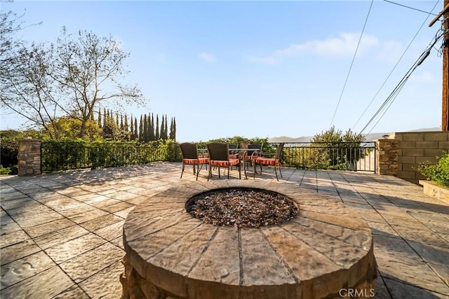2450 Cameron Ave, Covina, CA 91724 - view of patio featuring an outdoor fire pit