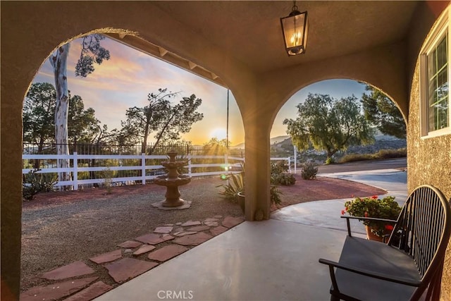 33660 White Feather Rd, Acton, CA 93510 - patio terrace at dusk with a patio