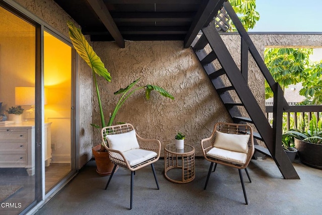 exterior space with stairway