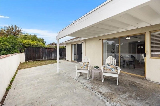 view of patio / terrace featuring a fenced backyard