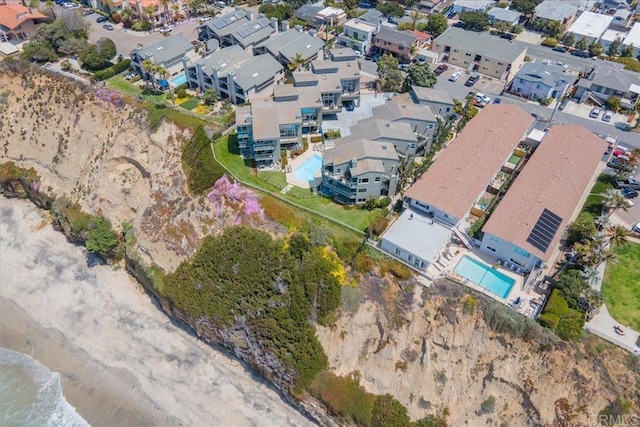 drone / aerial view with a residential view