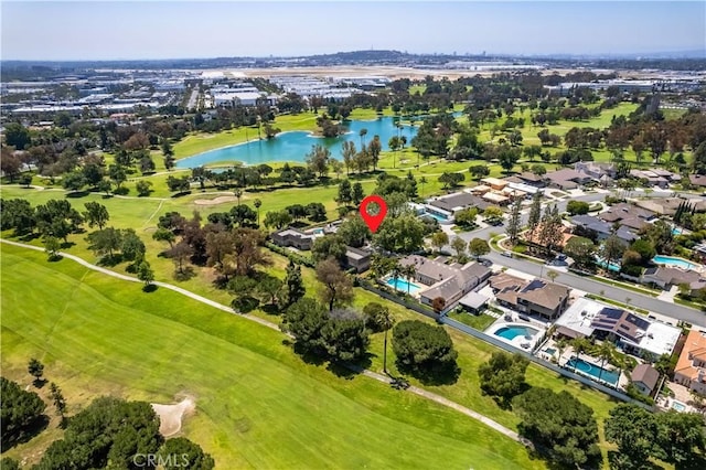 4300 Parkview Dr, Lakewood, CA 90712 - aerial view with a residential view, a water view, and golf course view