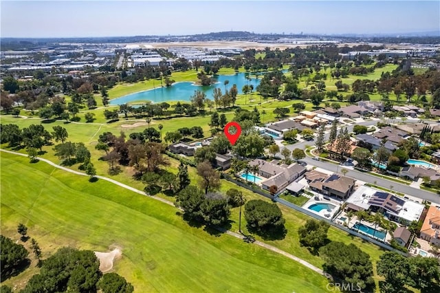 4300 Parkview Dr, Lakewood, CA 90712 - bird's eye view with a residential view, view of golf course, and a water view