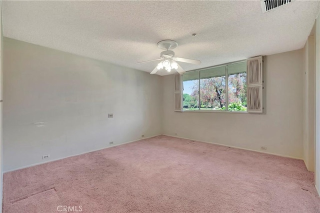 4300 Parkview Dr, Lakewood, CA 90712 - unfurnished room featuring ceiling fan, light carpet, a textured ceiling, baseboards, and visible vents