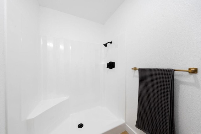 bathroom with a shower