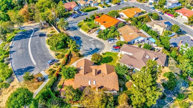 aerial view with a residential view